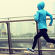 Runner in a smoky city